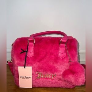 Juicy Couture Pink Satchel Fluffy Bag